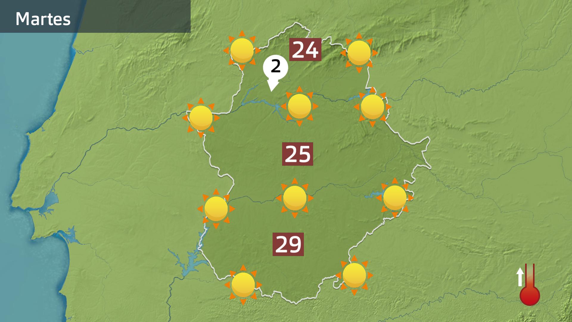 Mapa de previsión para hoy martes 23 de septiembre