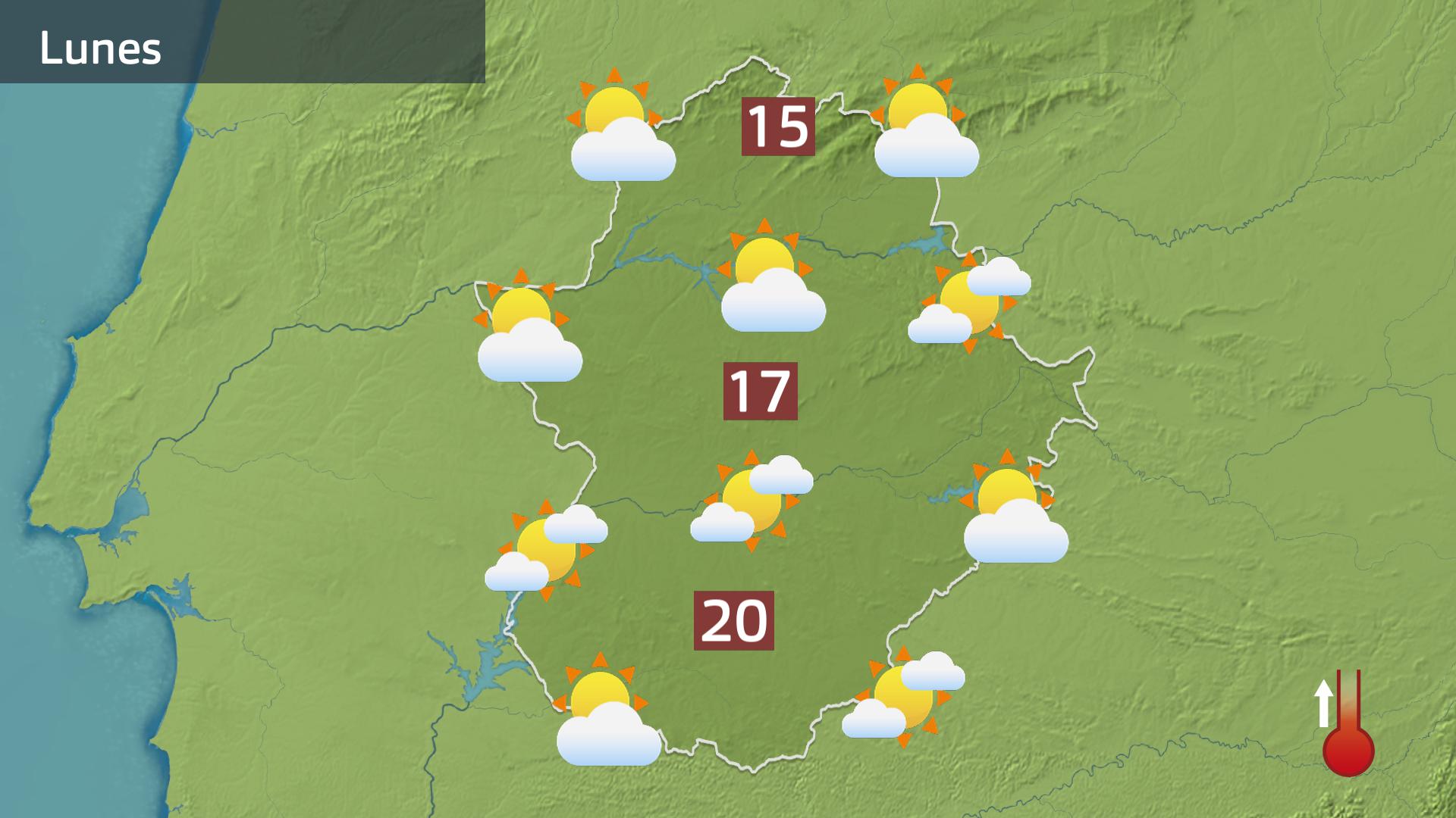 Mapa de previsión para hoy lunes 10 de noviembre