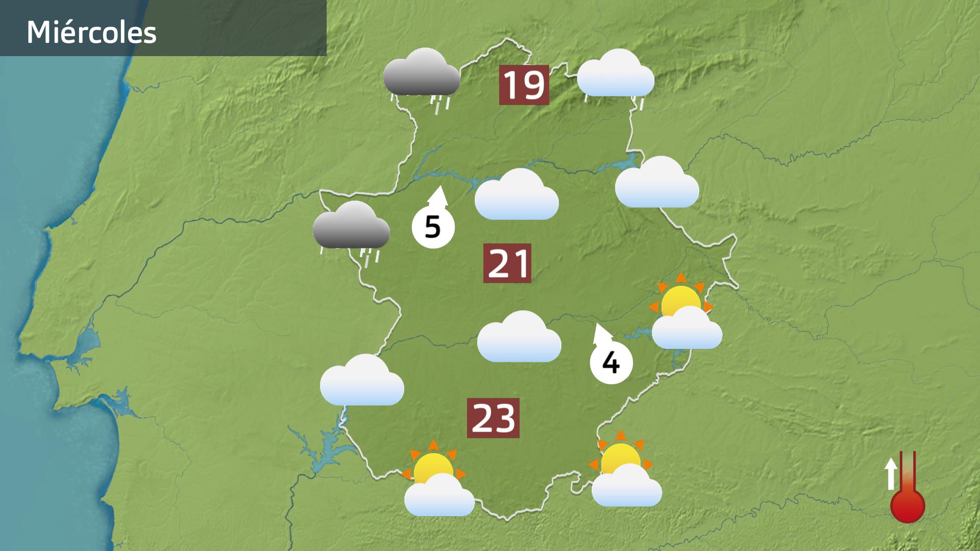 Mapa de previsión para hoy miércoles 12 de noviembre