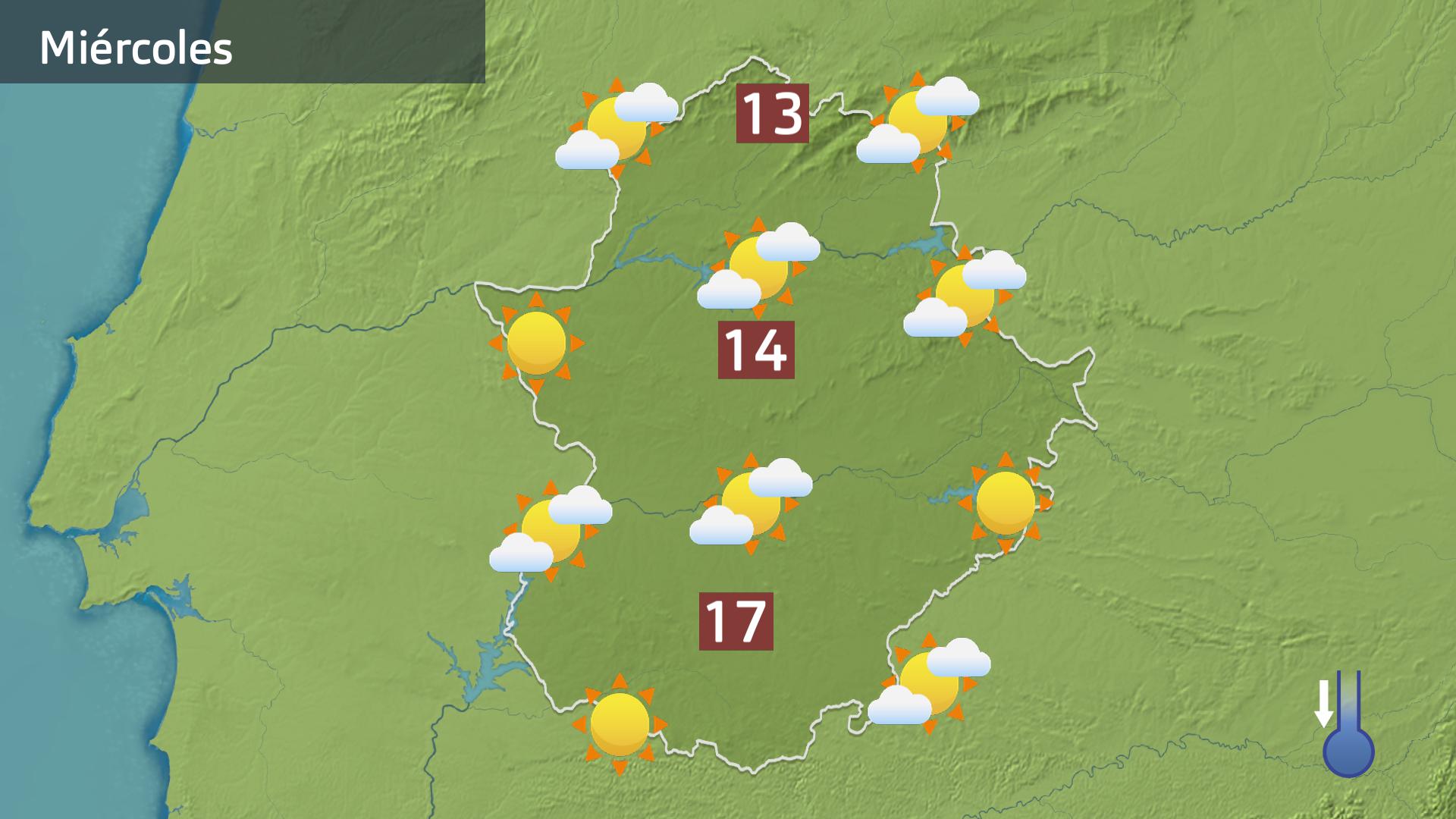 Mapa de previsión para hoy miércoles 19 de noviembre
