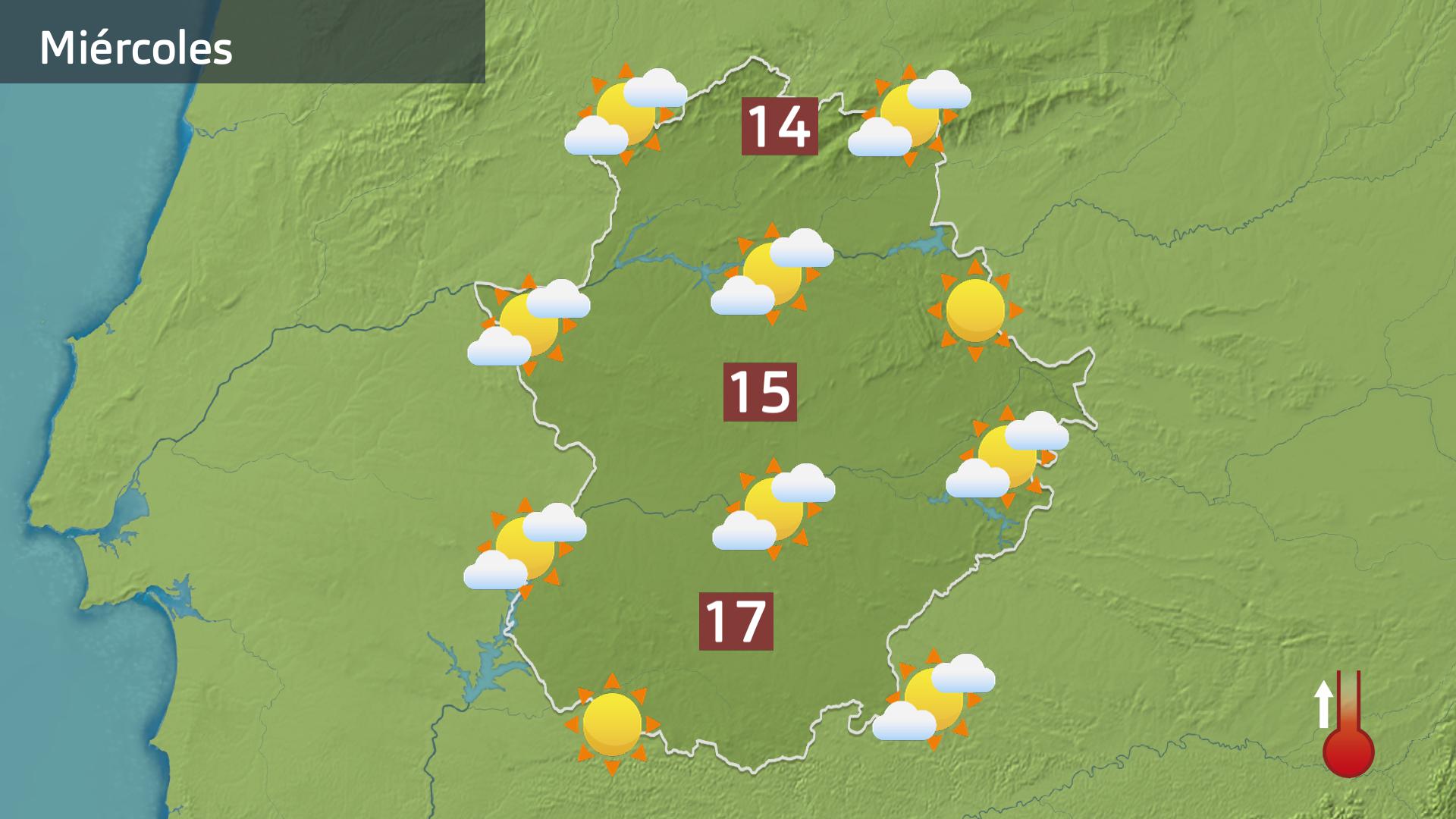 Mapa de previsión para hoy miércoles 17 de diciembre