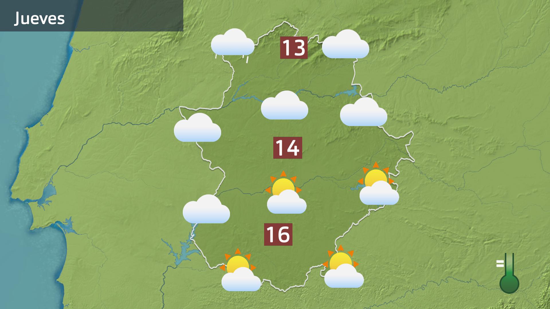 Mapa de previsión para hoy jueves 18 de diciembre