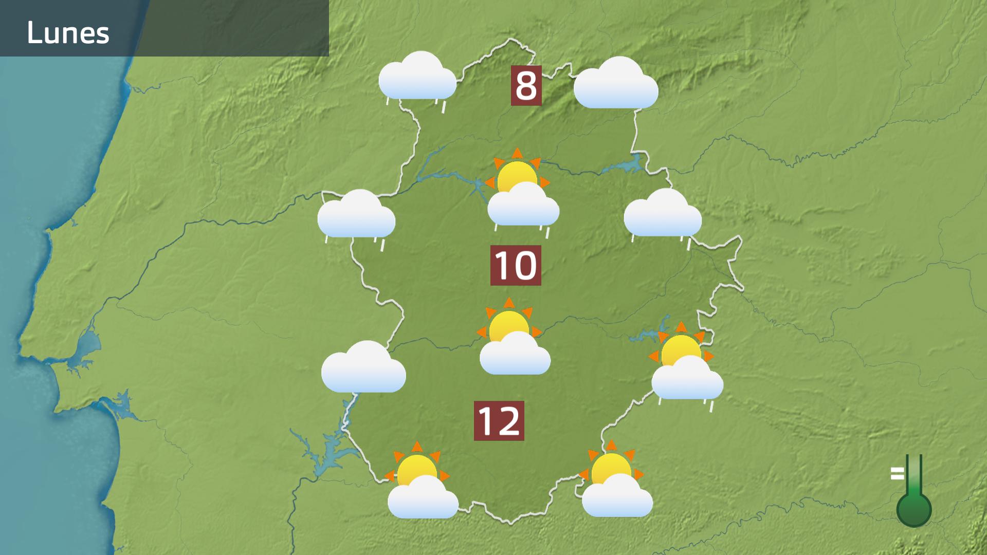 Mapa de previsión para hoy lunes 22 de diciembre