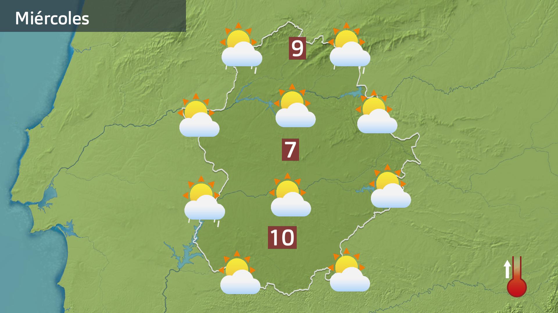 Mapa de previsión para hoy miércoles 7 de enero