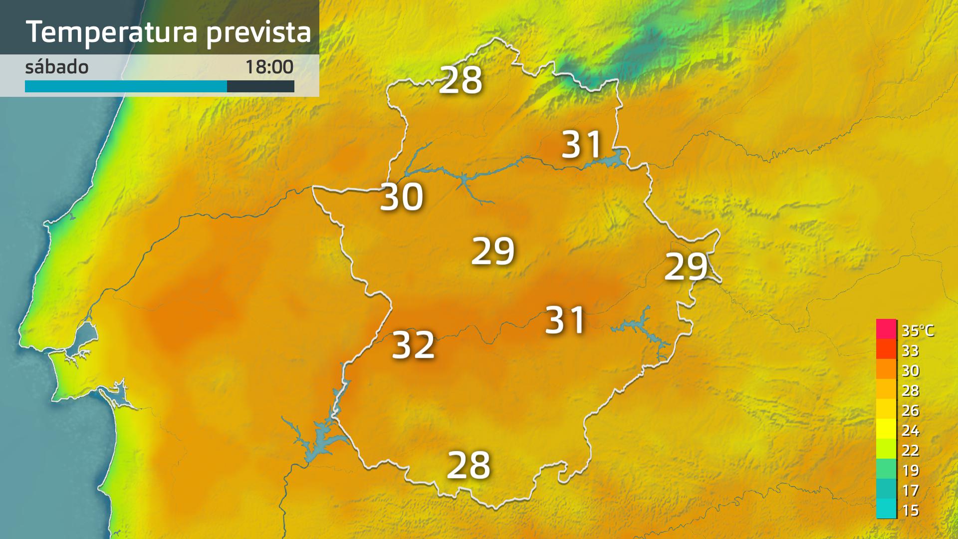 Temperatura máxima prevista