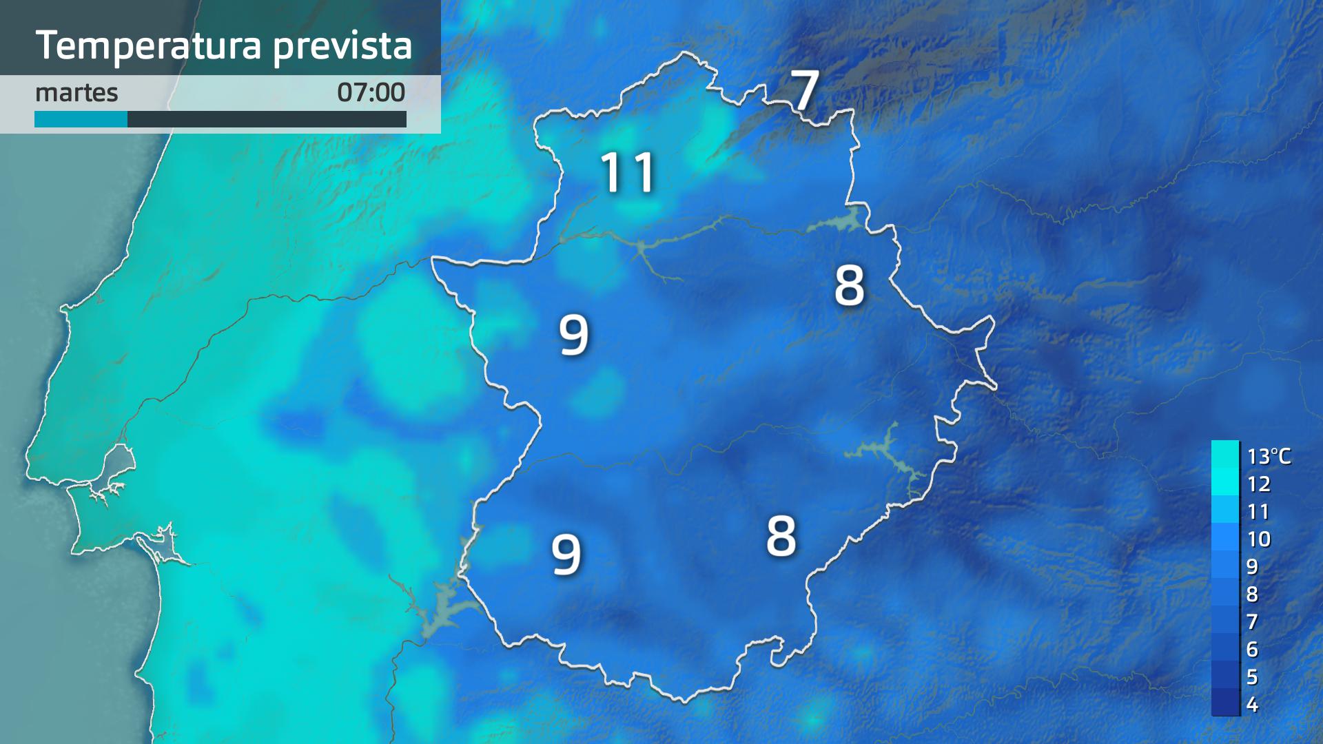 Temperatura mínima prevista