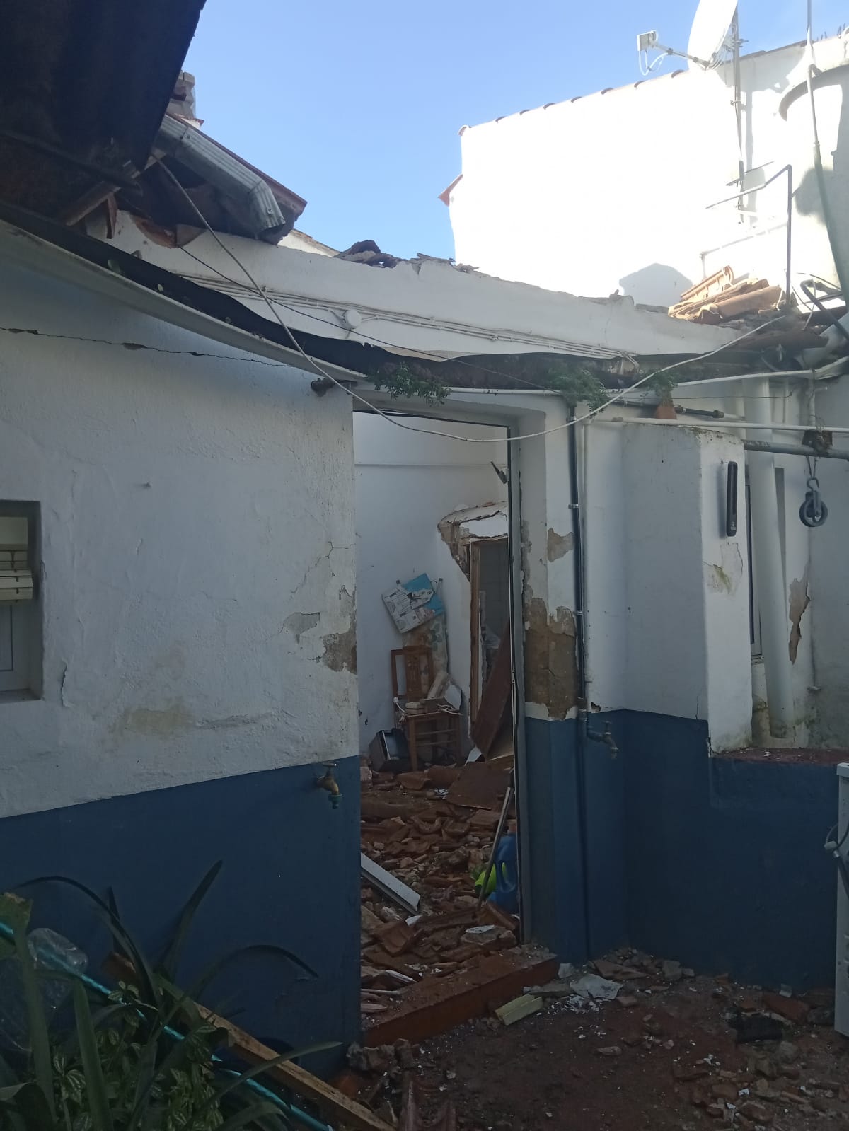 Casa tras la deflagración