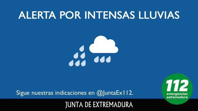 Alerta por lluvia 112