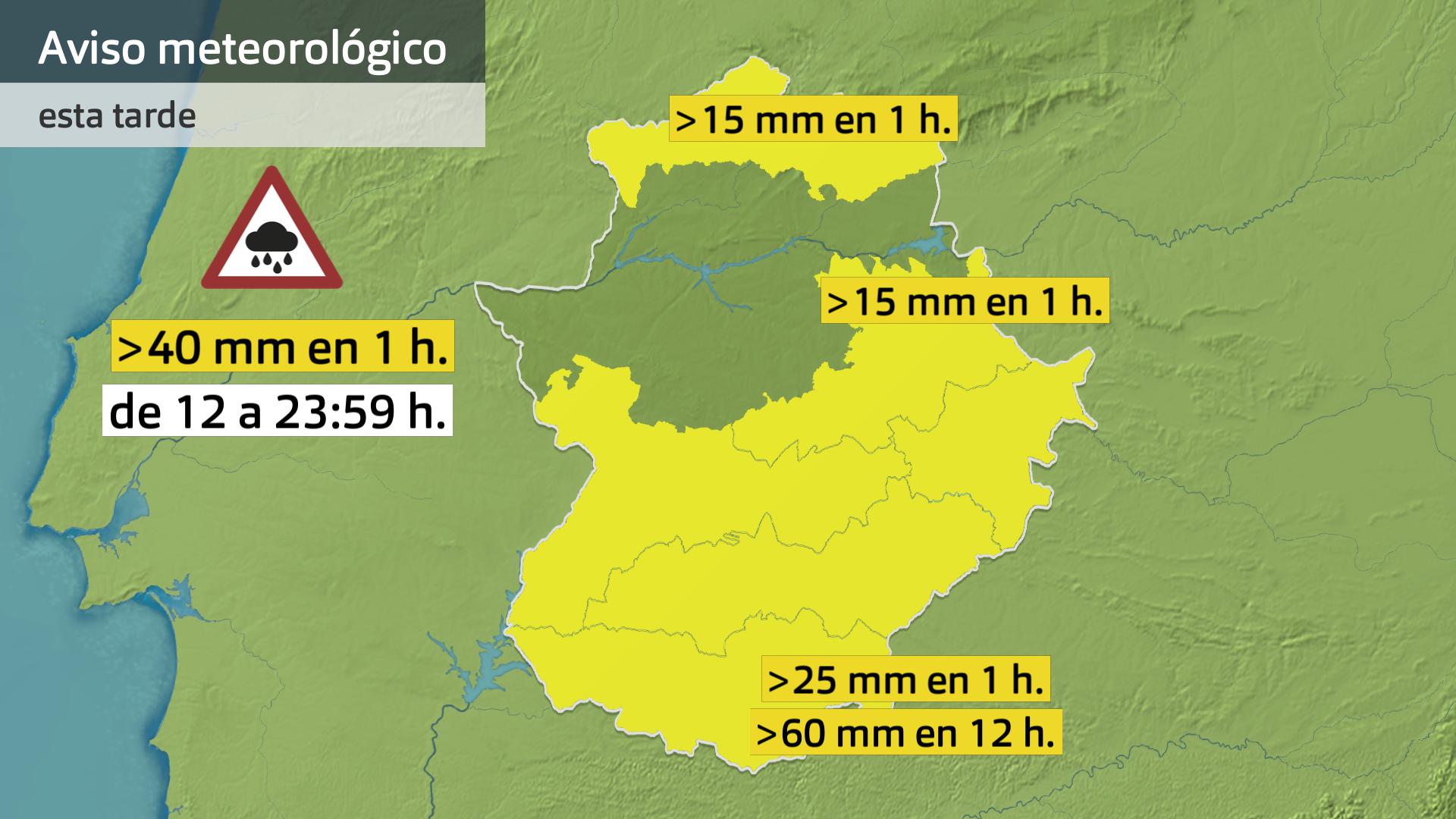 Avisos meteorológcos (Aemet) para hoy lunes 17 de marzo