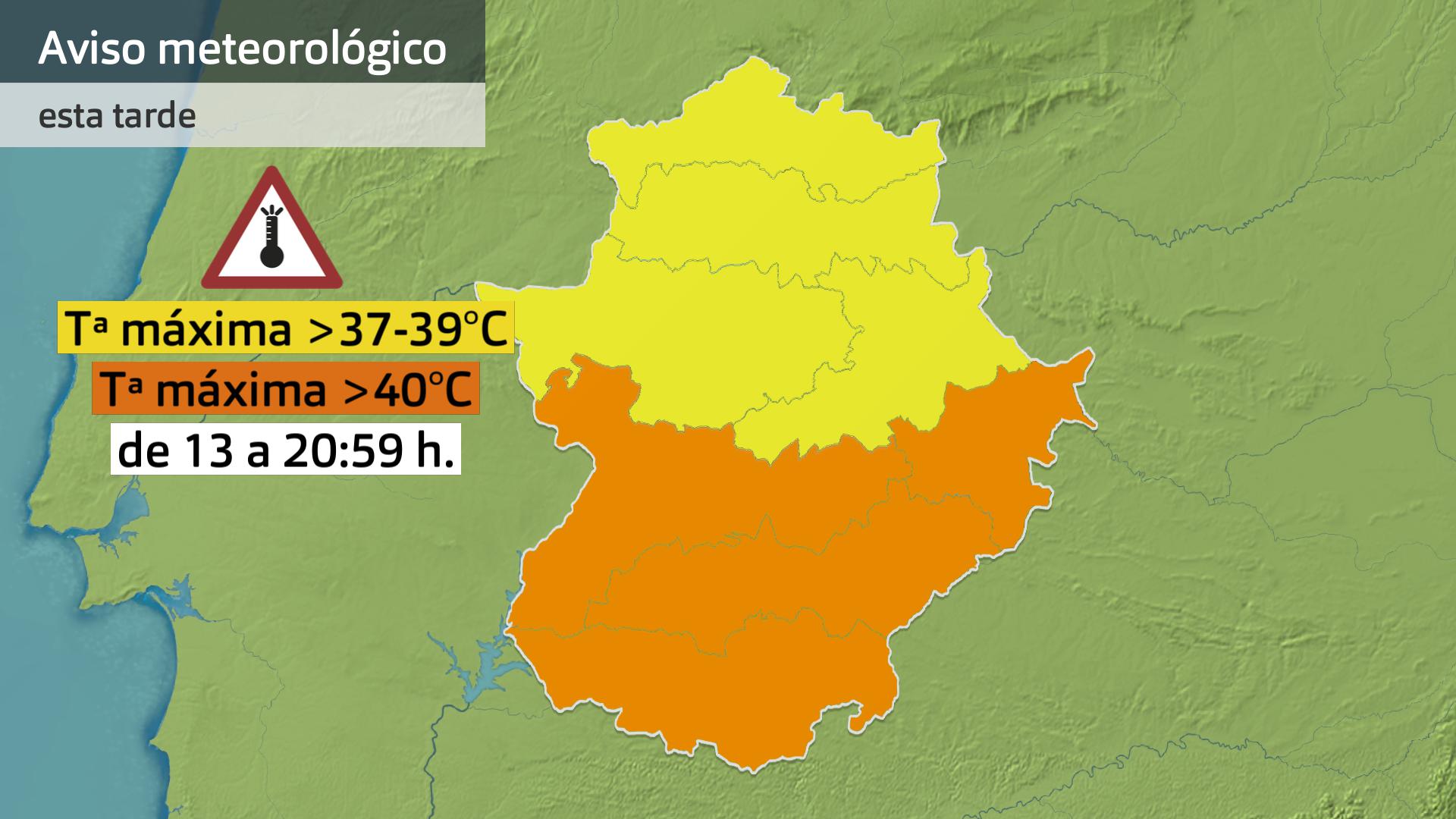Aviso meteorológico (Aemet) para hoy martes 17 de junio