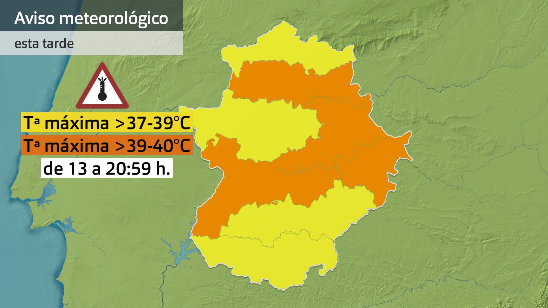 Avisos meteorológicos (Aemet) para hoy viernes 20 de junio