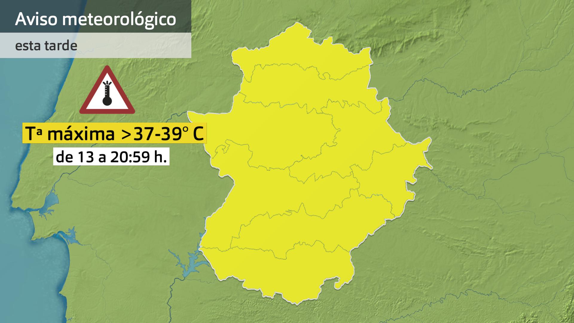 Avisos meteorológicos (Aemet) para hoy miércoles 7 de agosto