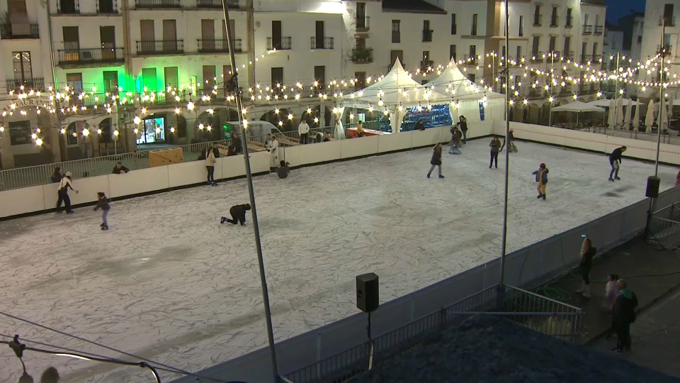 Pista de hielo en Cáceres