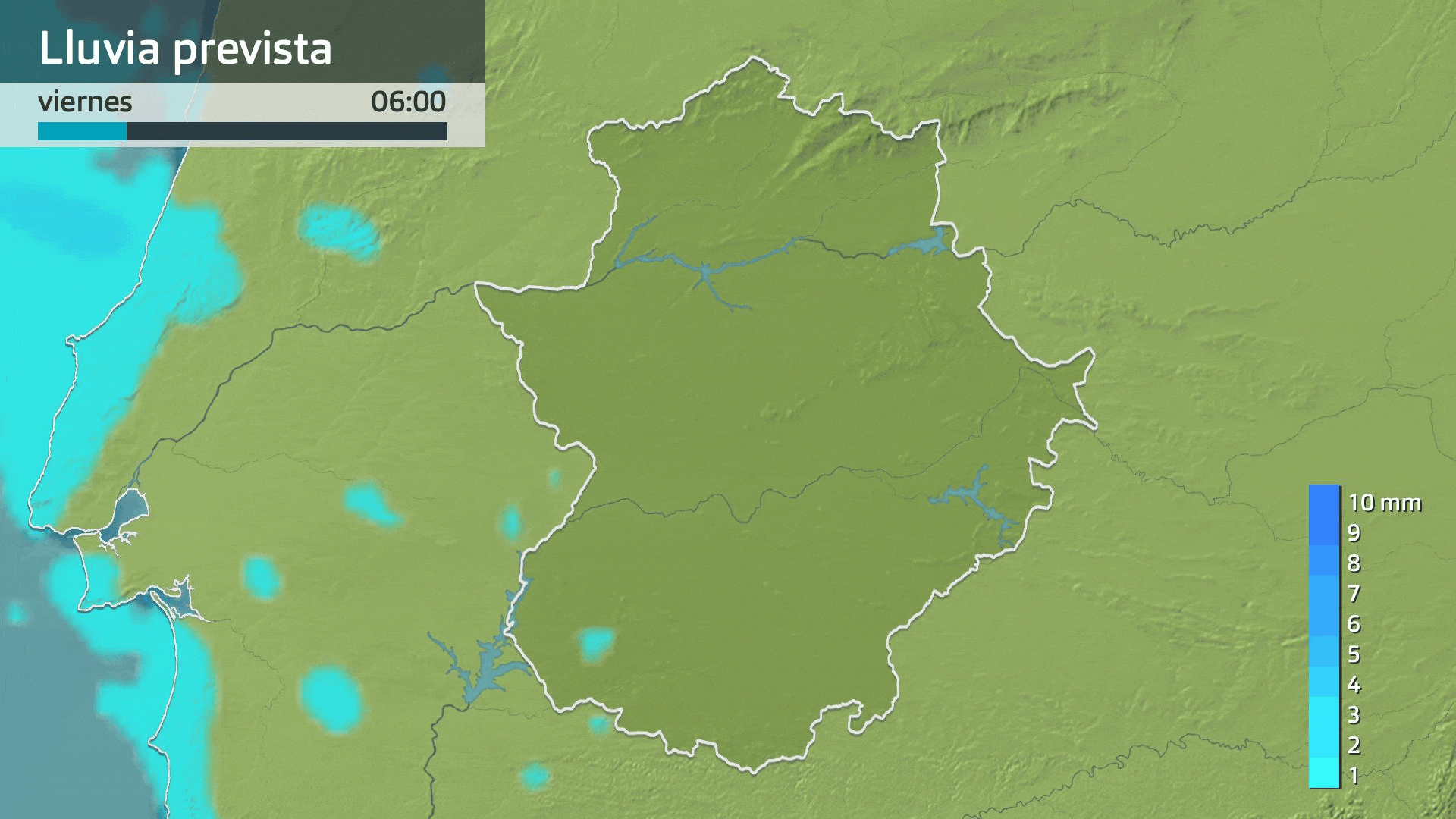 Lluvia prevista para hoy viernes 5 de diciembre