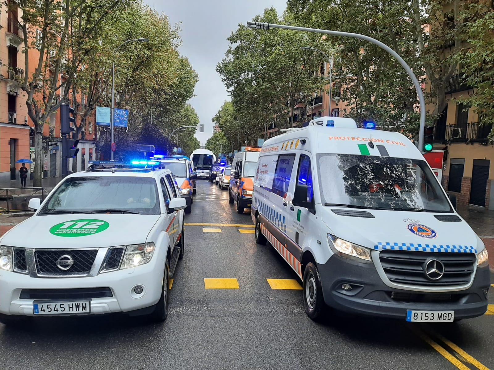 Representación del 112 Extremadura en el desfile de Madrid