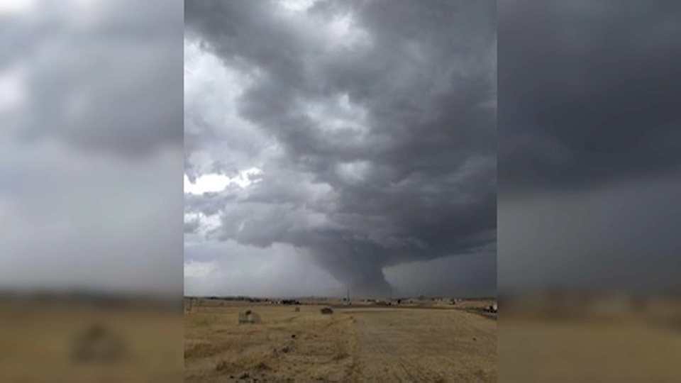 Conato de tornado a las afueras de Azuaga