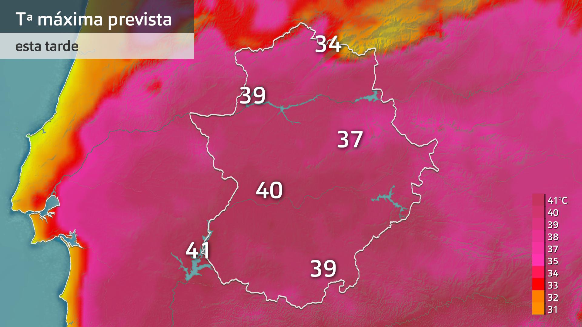 Temperatura máxima prevista para hoy jueves 4 de julio