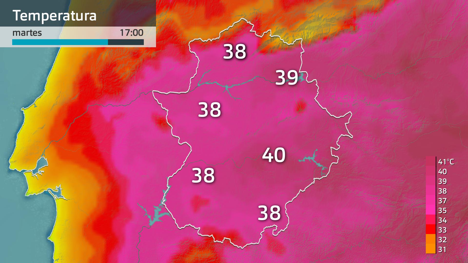 previsión temperaturas máximas