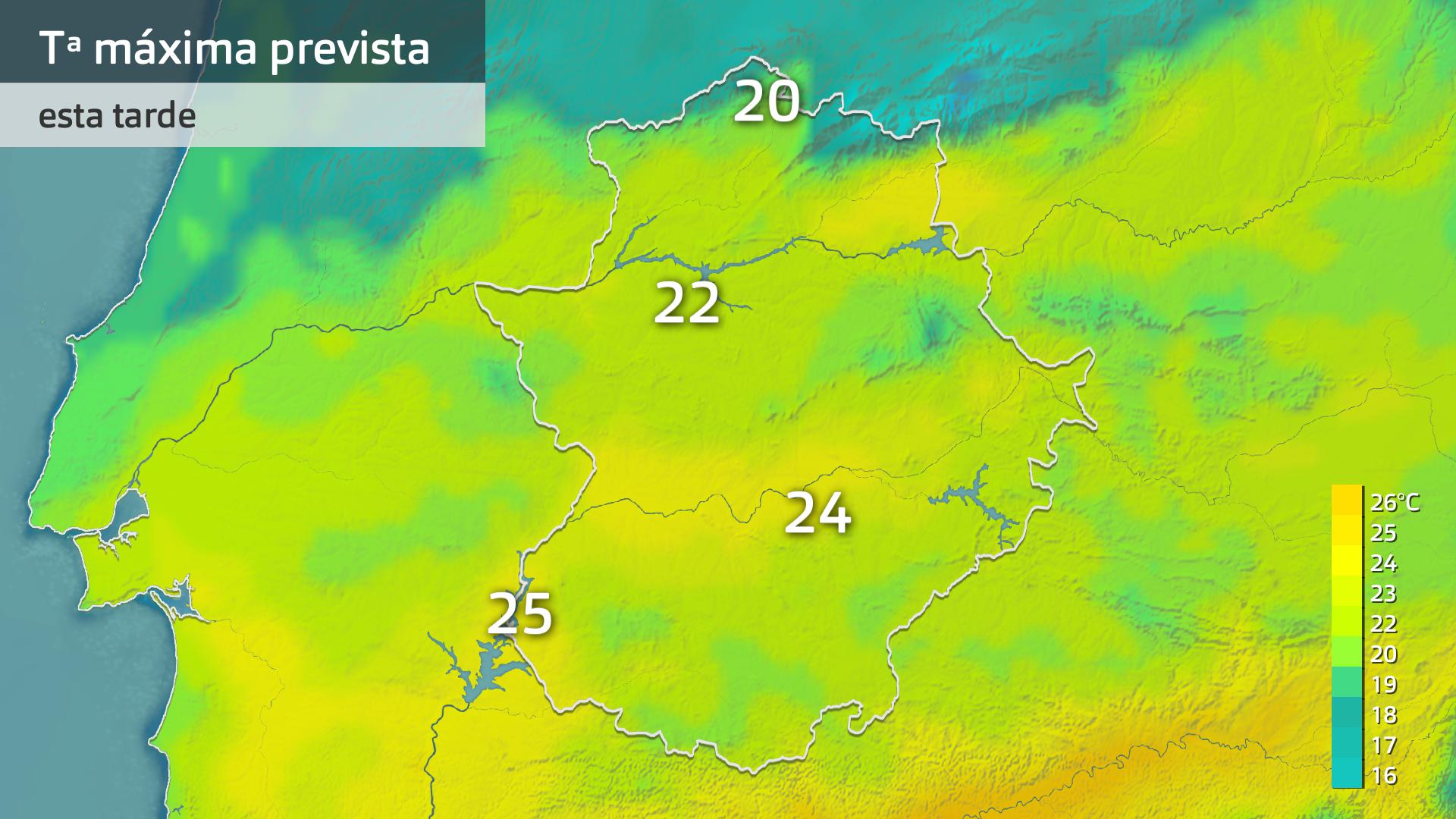 Temperatura máxima prevista para hoy viernes 27 de septiembre