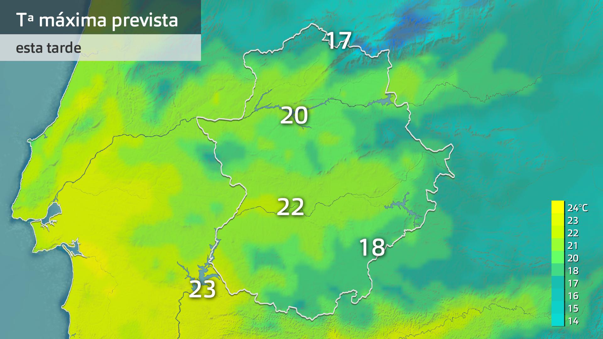 Temperatura máxima prevista para hoy lunes 11 de noviembre