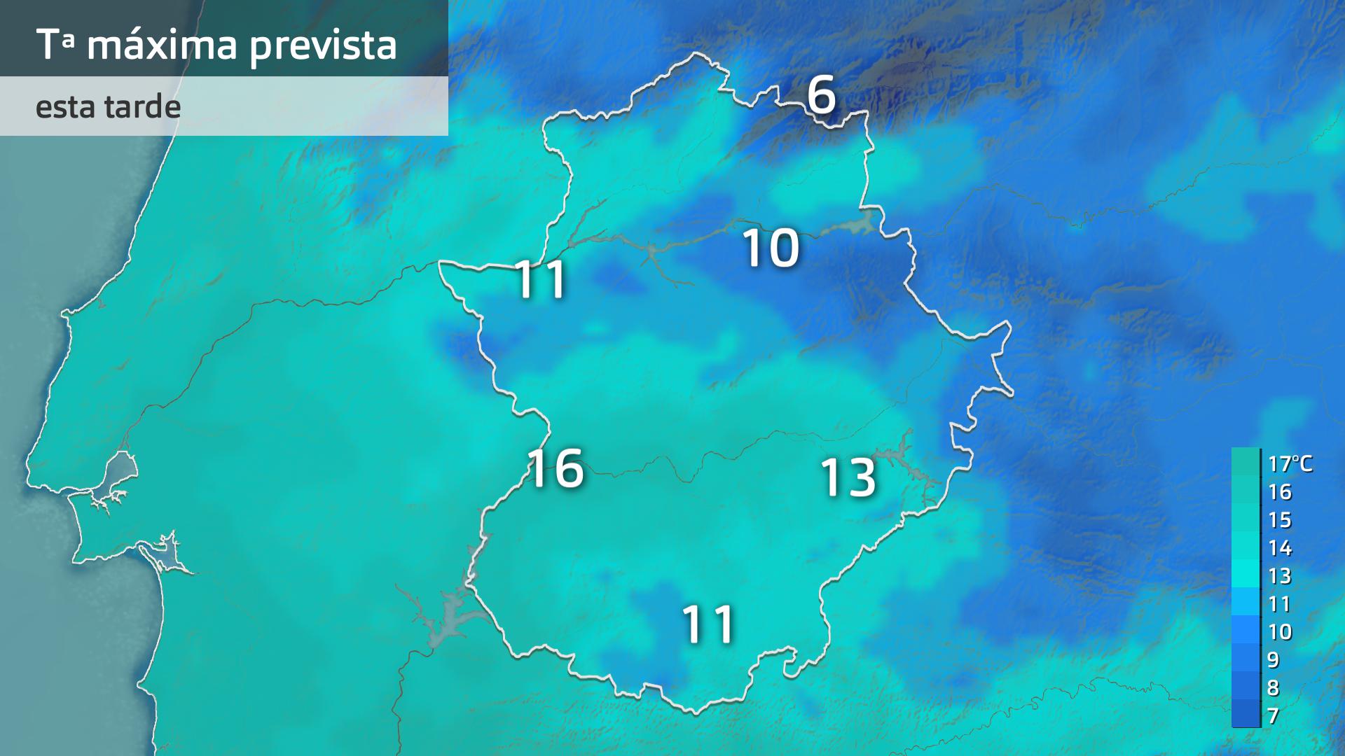 Temperatura máxima prevista para hoy miércoles 12 de noviembre