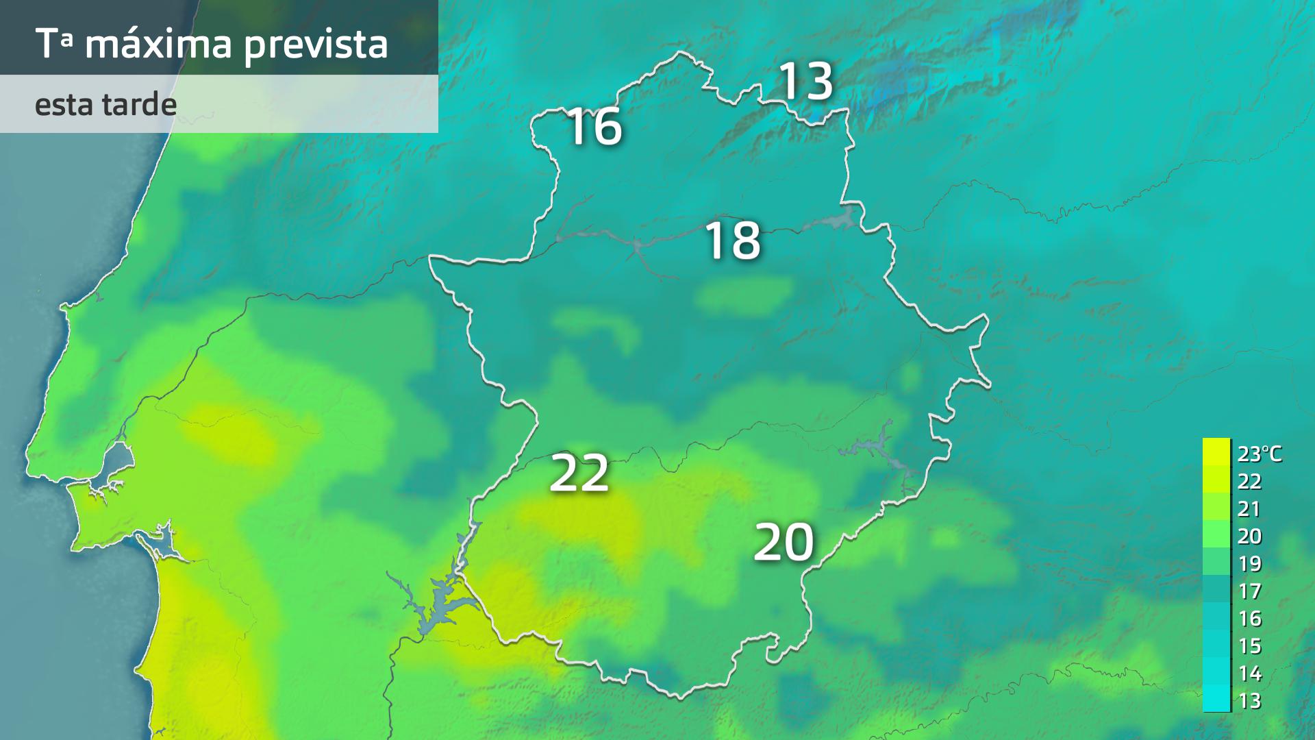 Temperatura máxima prevista para hoy jueves 28 de noviembre