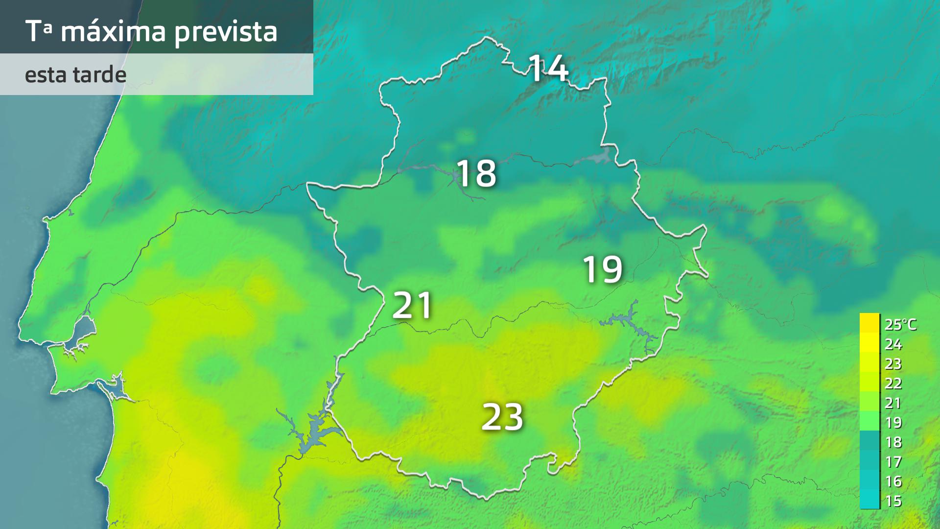 Temperatura máxima prevista para hoy viernes 29 de noviembre