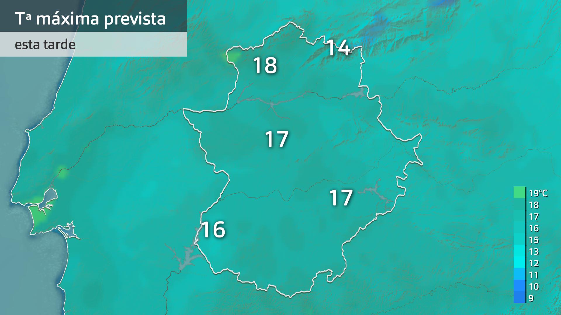 Temperatura máxima prevista para hoy jueves 5 de diciembre