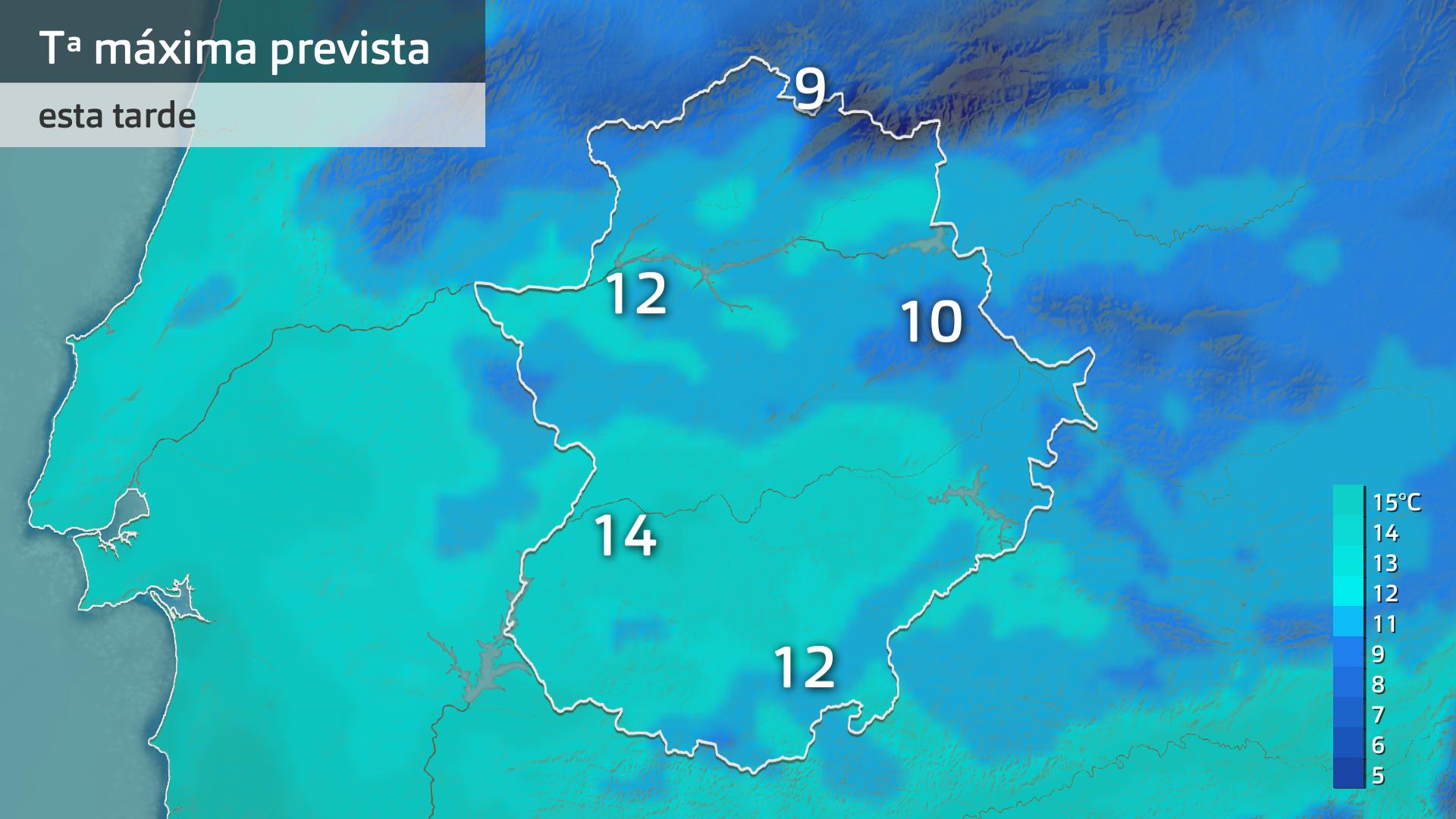 Temperatura máxima prevista para hoy viernes 13 de diciembre