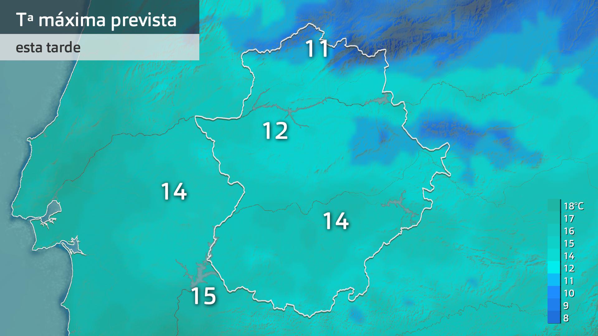 Temperatura máxima prevista para hoy miércoles 8 de enero