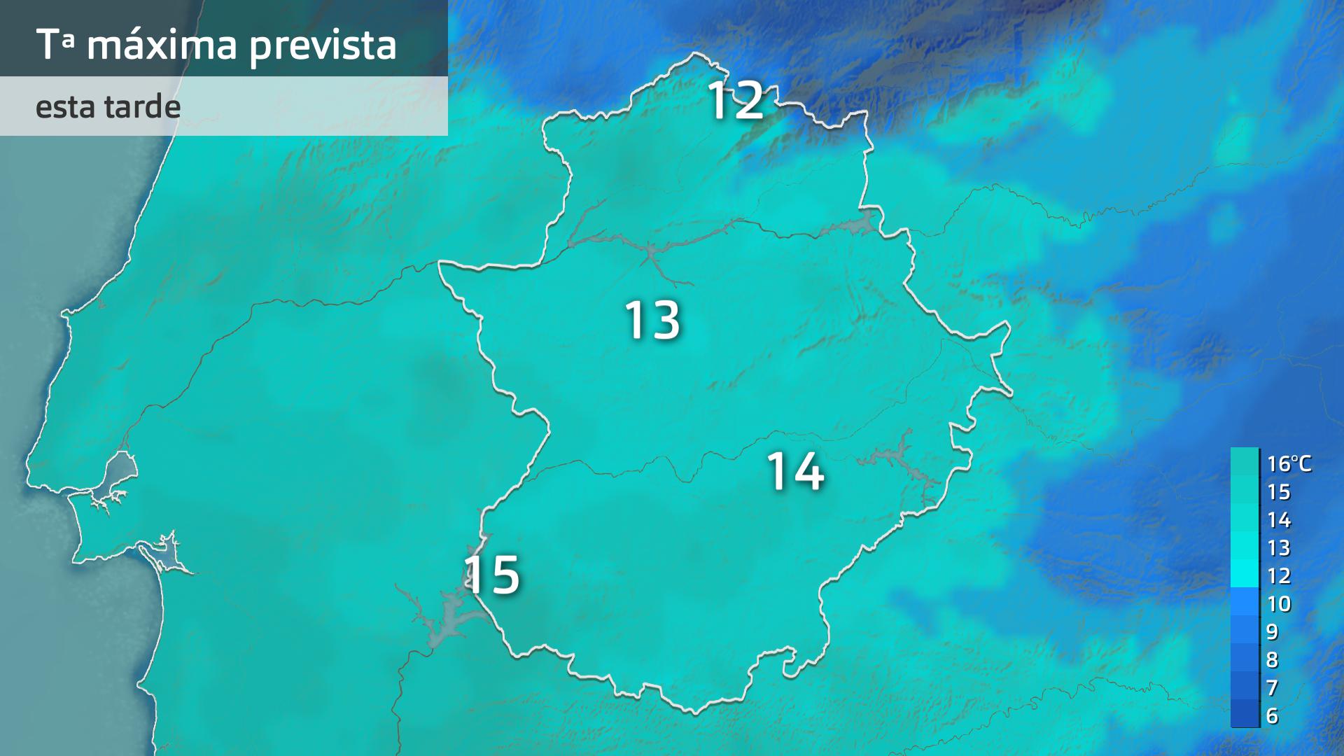 Temperatura máxima prevista para hoy lunes 13 de enero