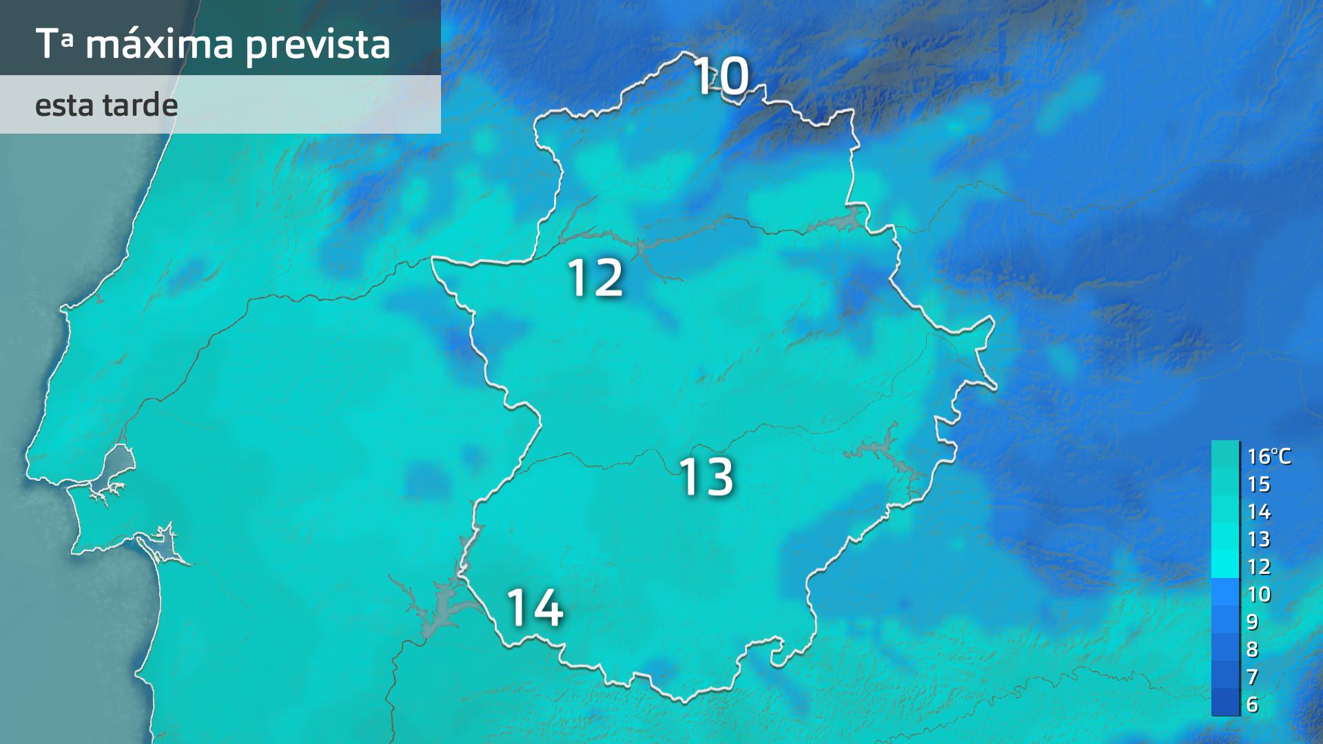 Temperatura máxima prevista para hoy martes 14 de enero