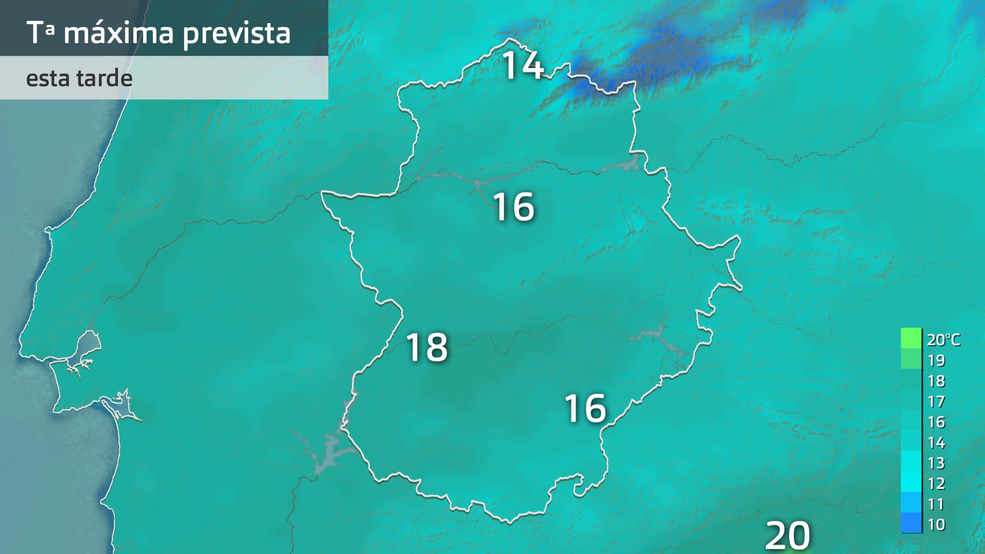 Temperatura máxima prevista para hoy jueves 23 de enero