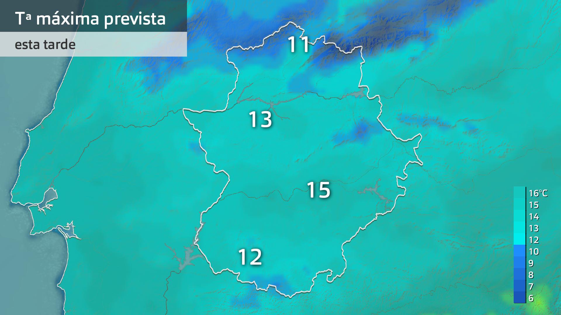 Temperatura máxima prevista para hoy martes 11 de febrero