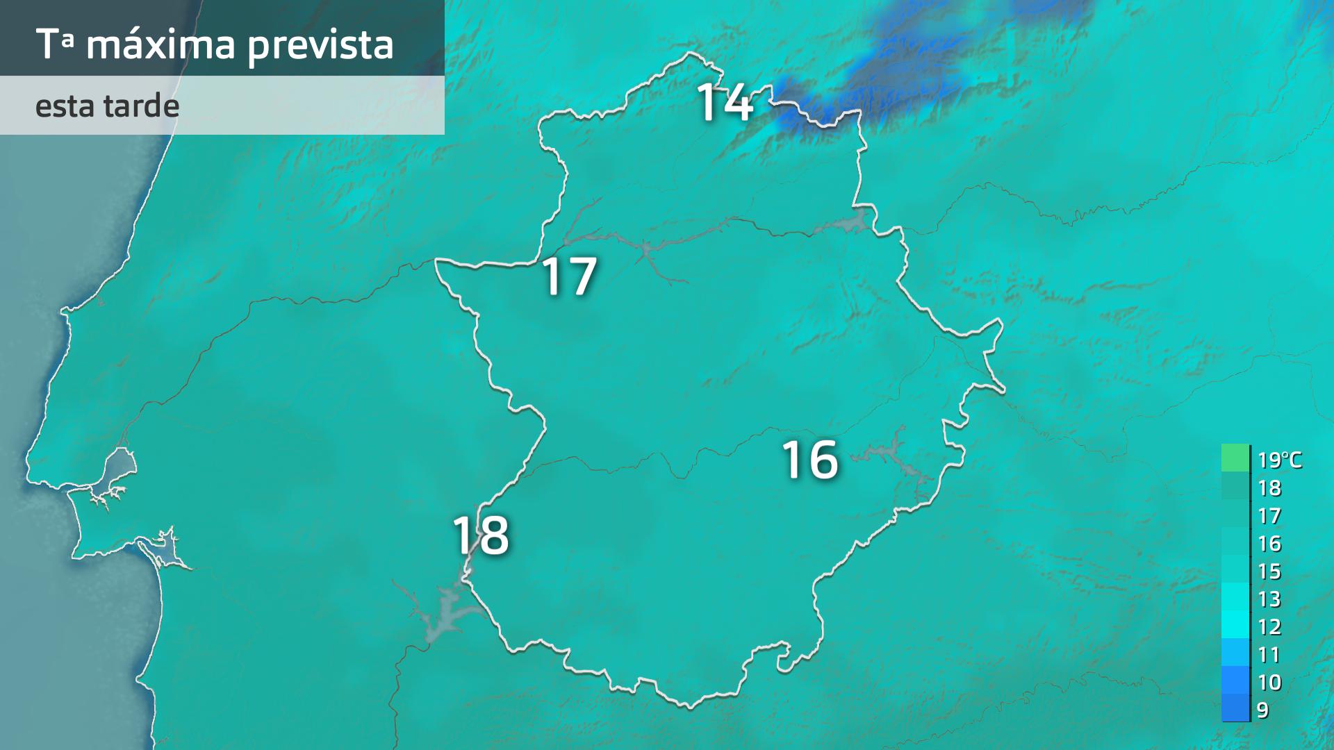 Temperatura máxima prevista para hoy jueves 13 de febrero