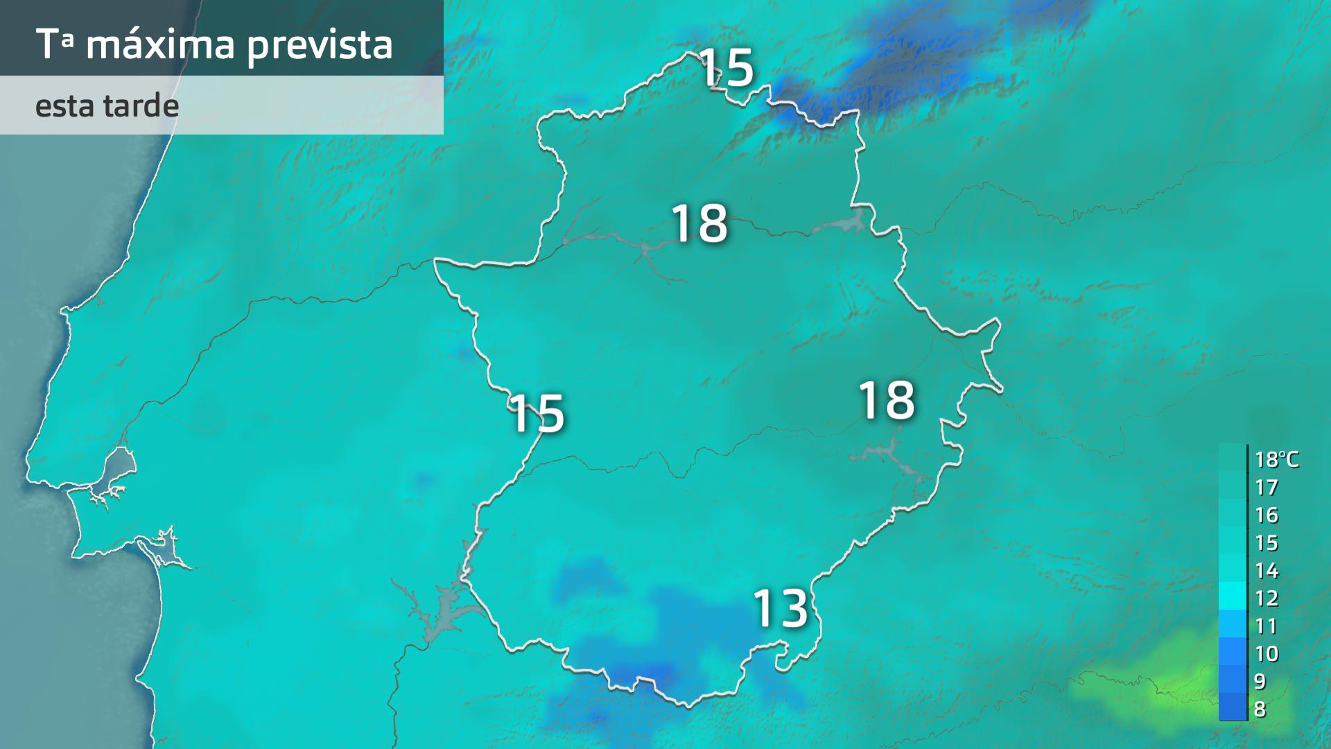 Temperatura máxima prevista para hoy viernes 28 de febrero