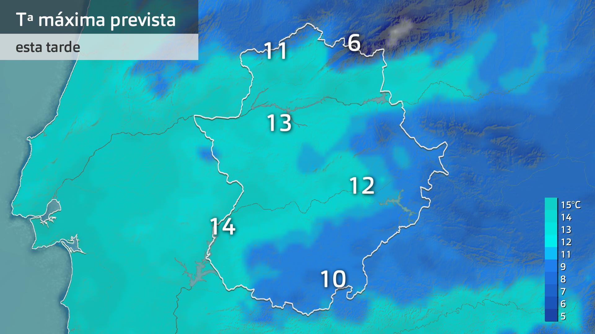 Temperatura máxima prevista para hoy viernes 14 de marzo