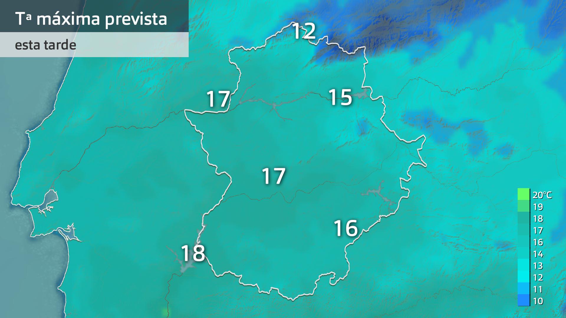 Temperatura máxima prevista para hoy martes 18 de marzo