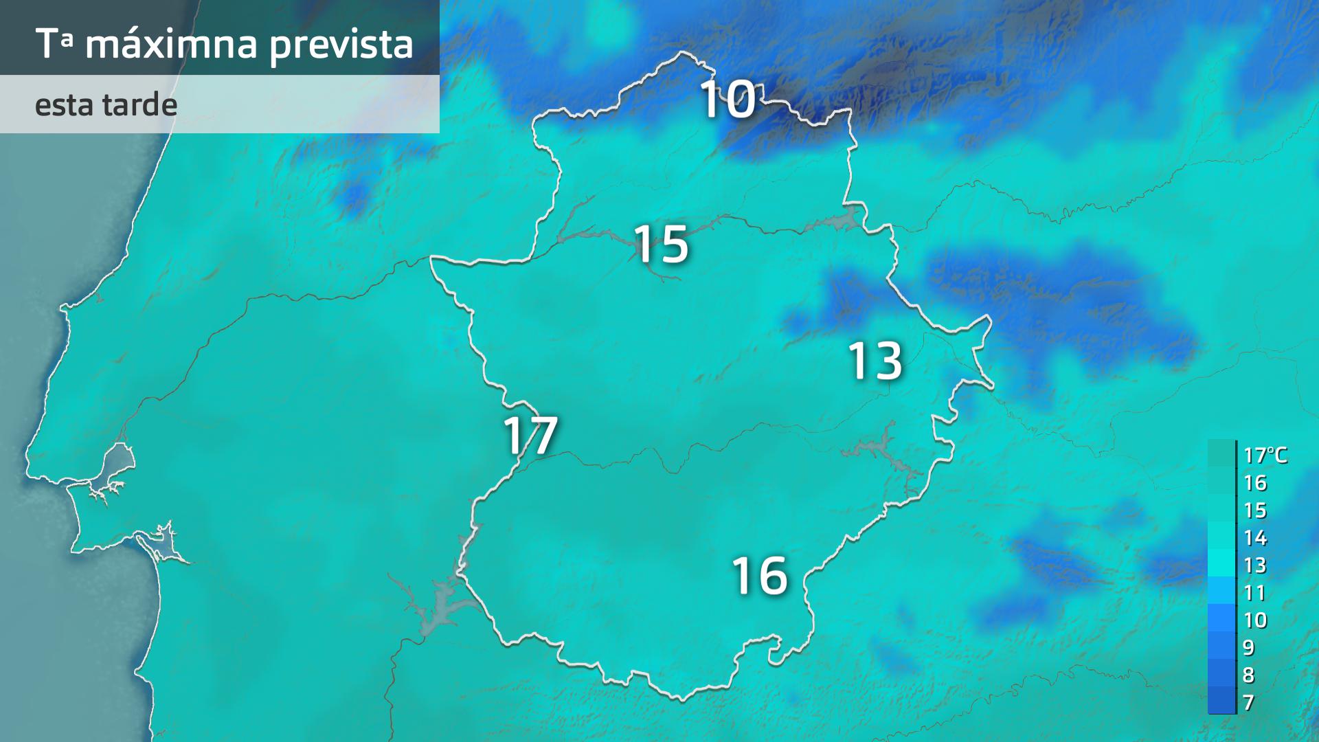 Temperatura máxima prevista para hoy viernes 21 de marzo