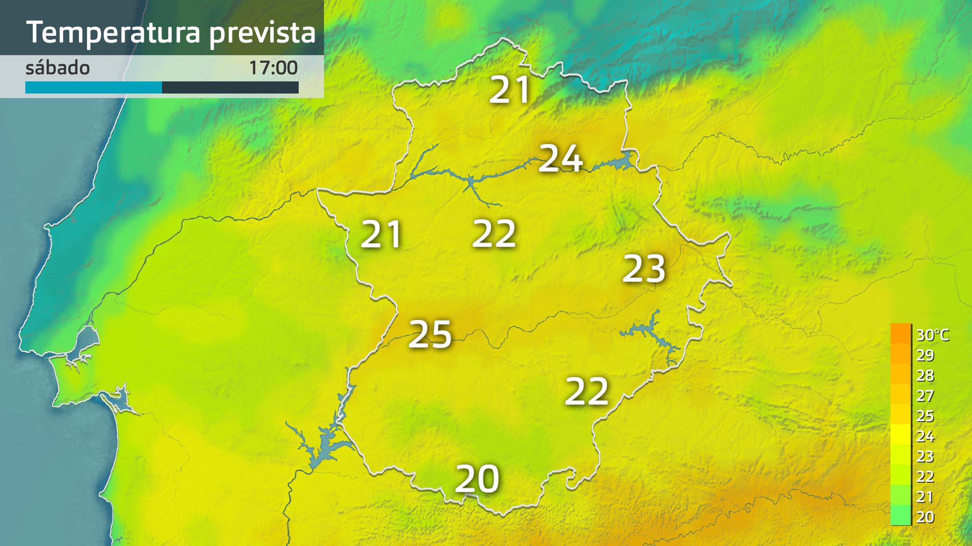 Temperatura máxima prevista