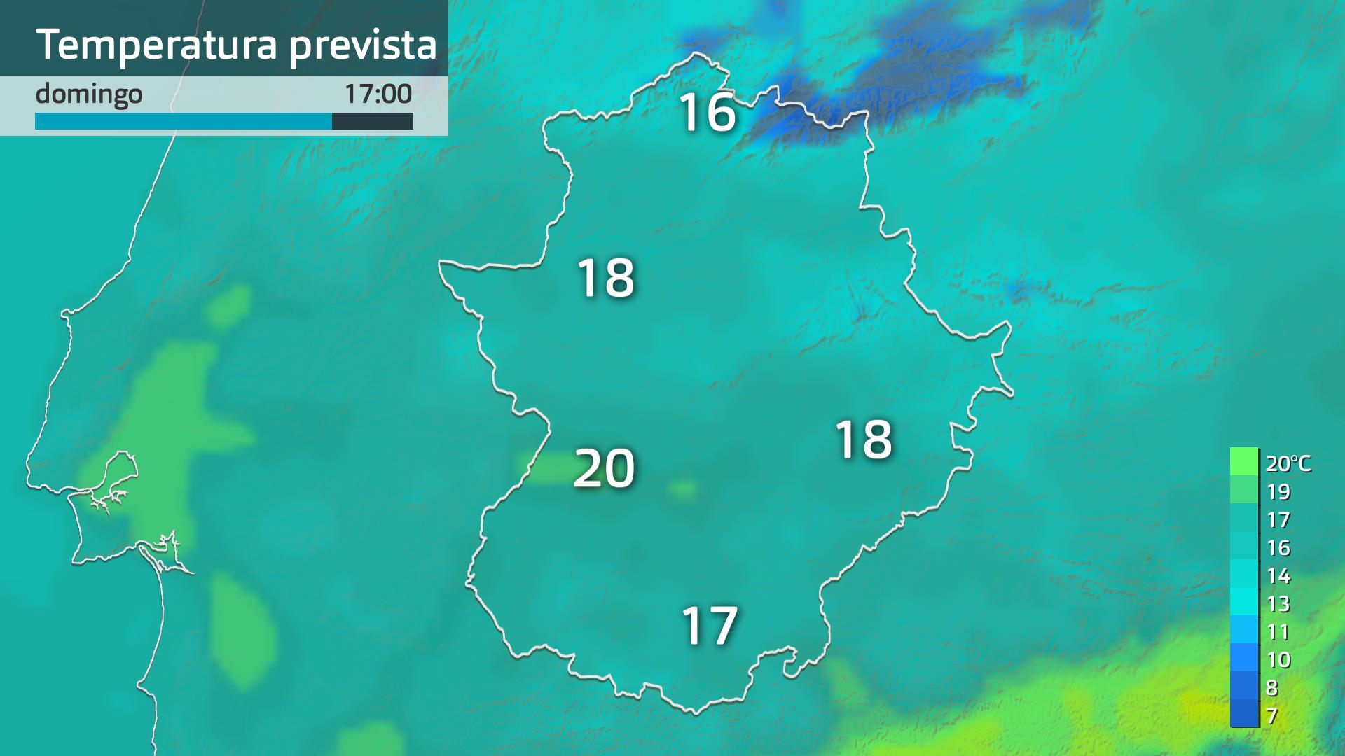 Temperatura máxima prevista