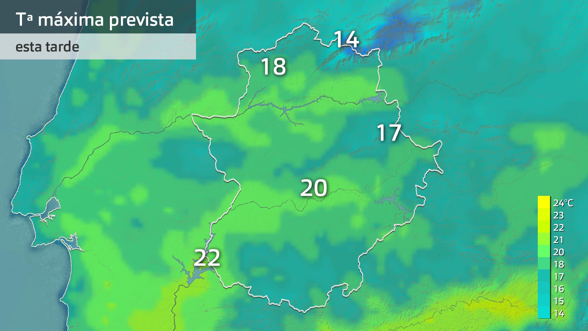 Temperatura máxima prevista para hoy jueves 8 de mayo