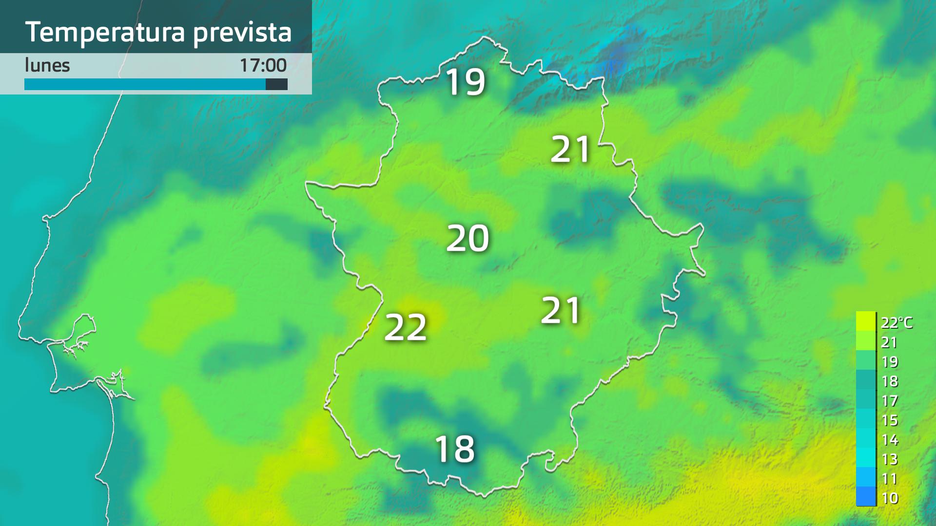 Temperatura máxima prevista