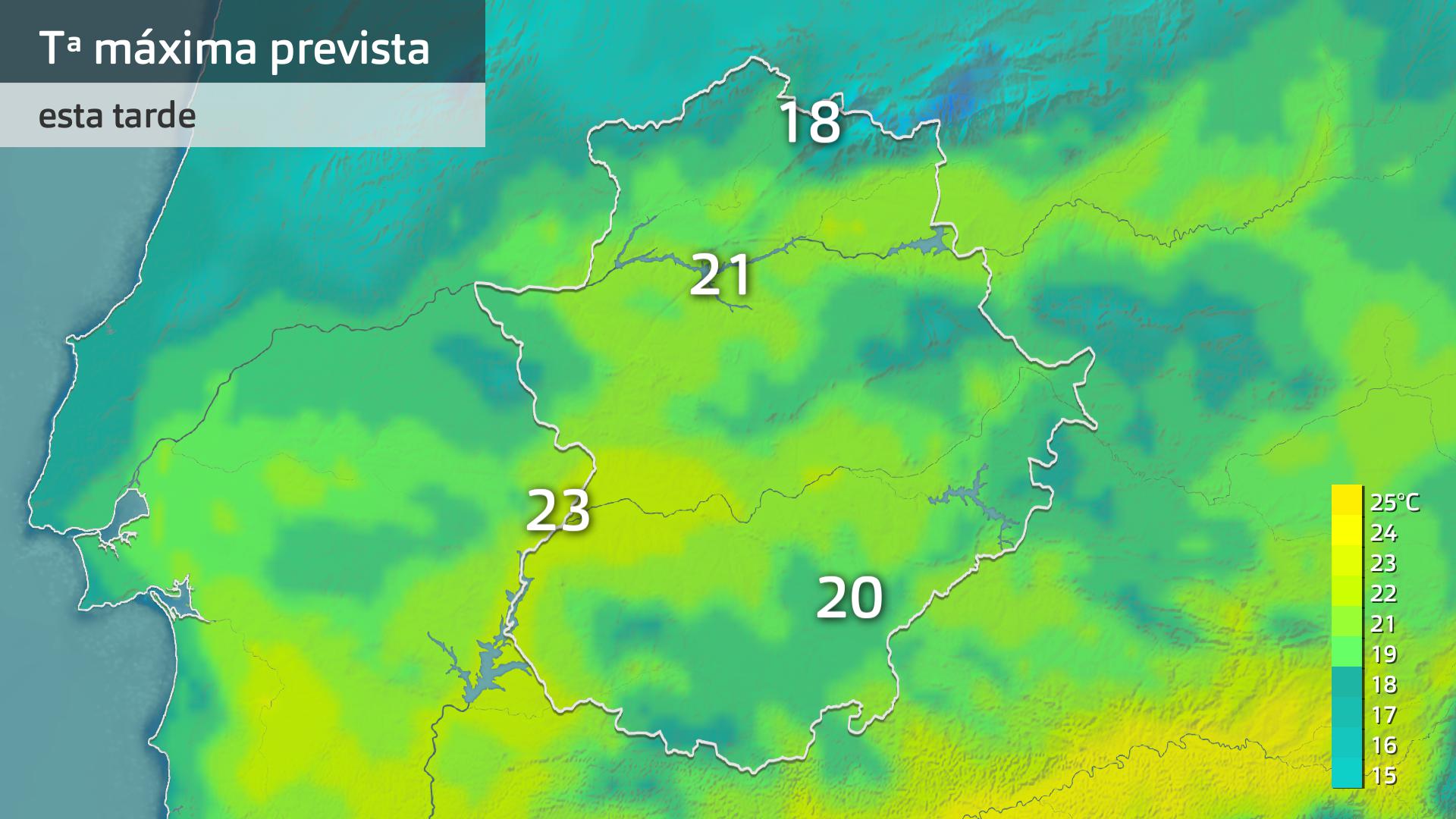 Temperatura máxima prevista para hoy lunes 12 de mayo