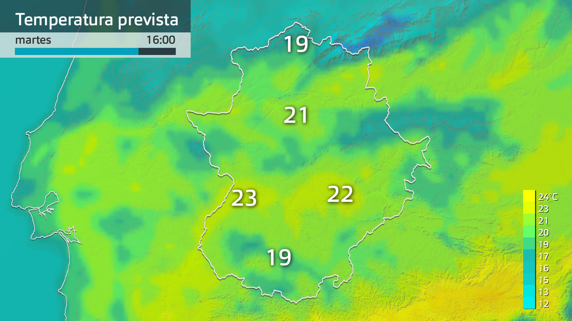 Temperatura máxima prevista