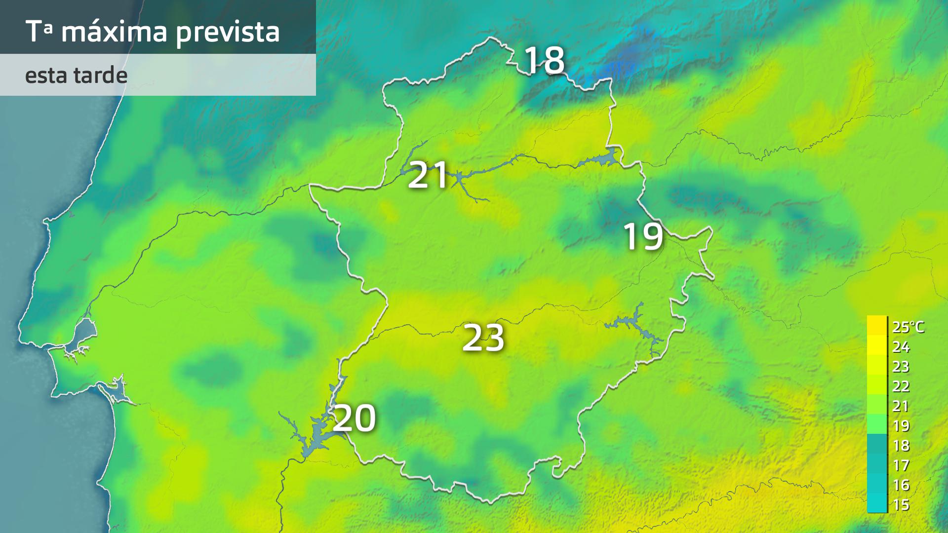 Temperatura máxima prevista para hoy martes 13 de mayo