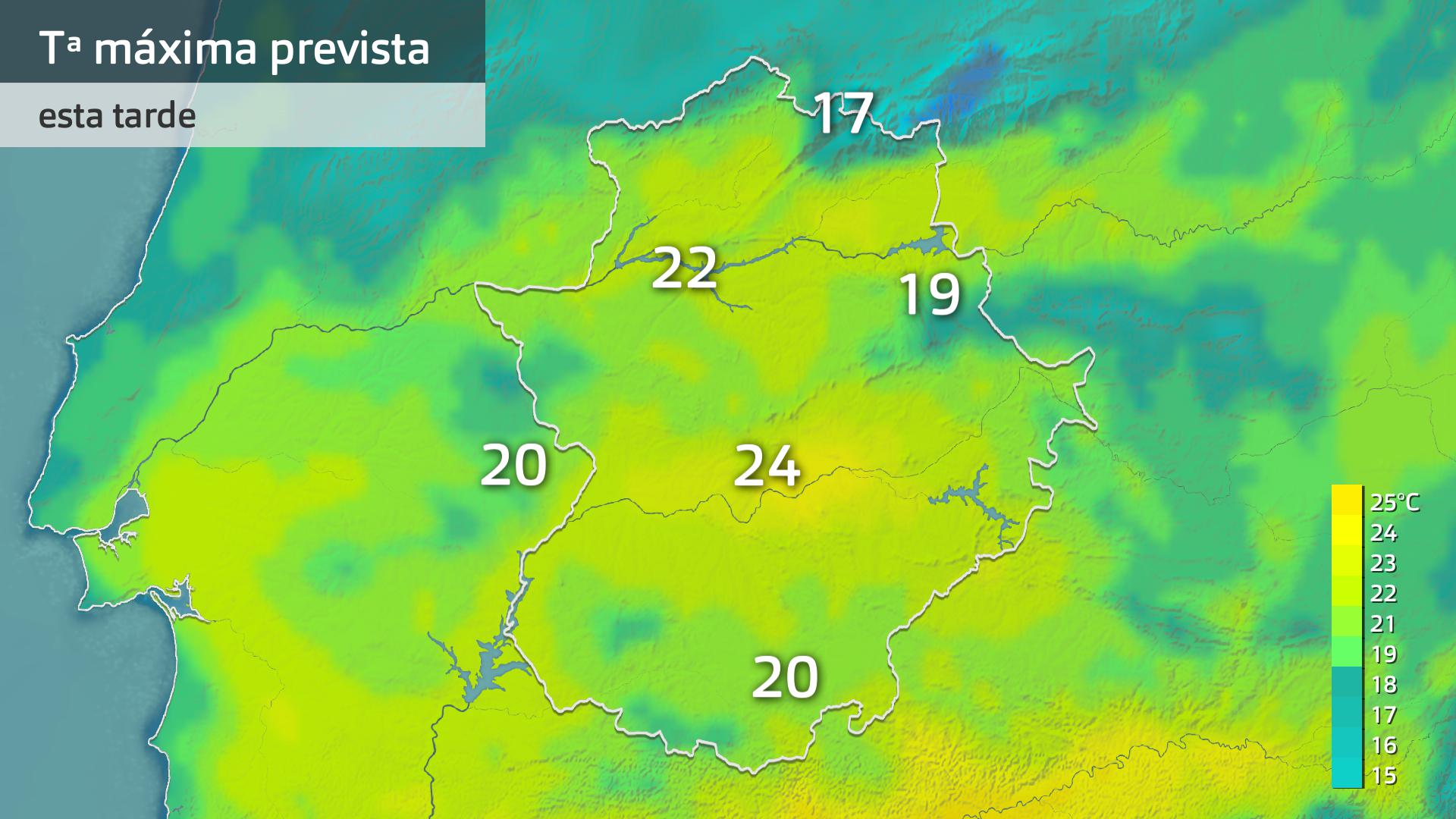 Temperatura máxima prevista para hoy miércoles 14 de mayo