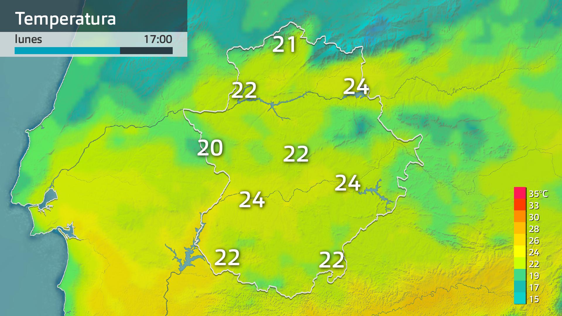 Temperatura máxima prevista