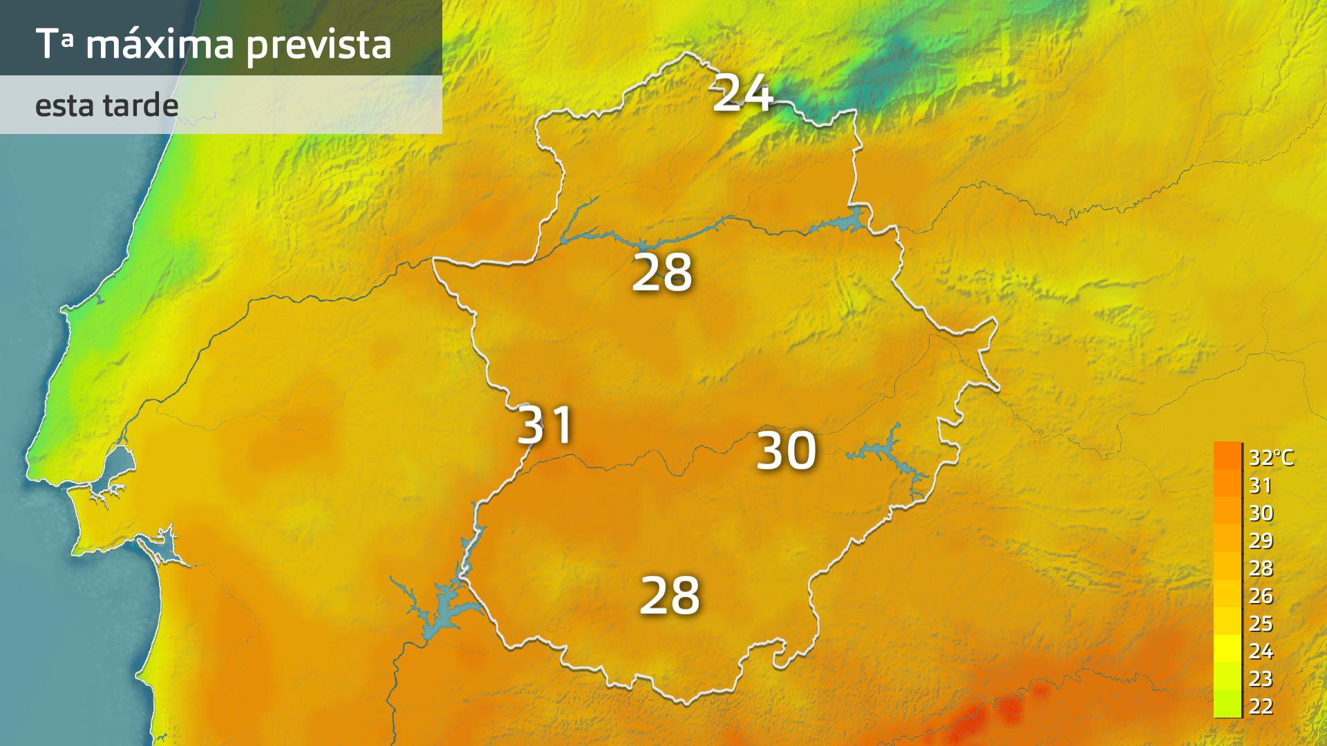 Temperatura máxima prevista para hoy miércoles 21 de mayo