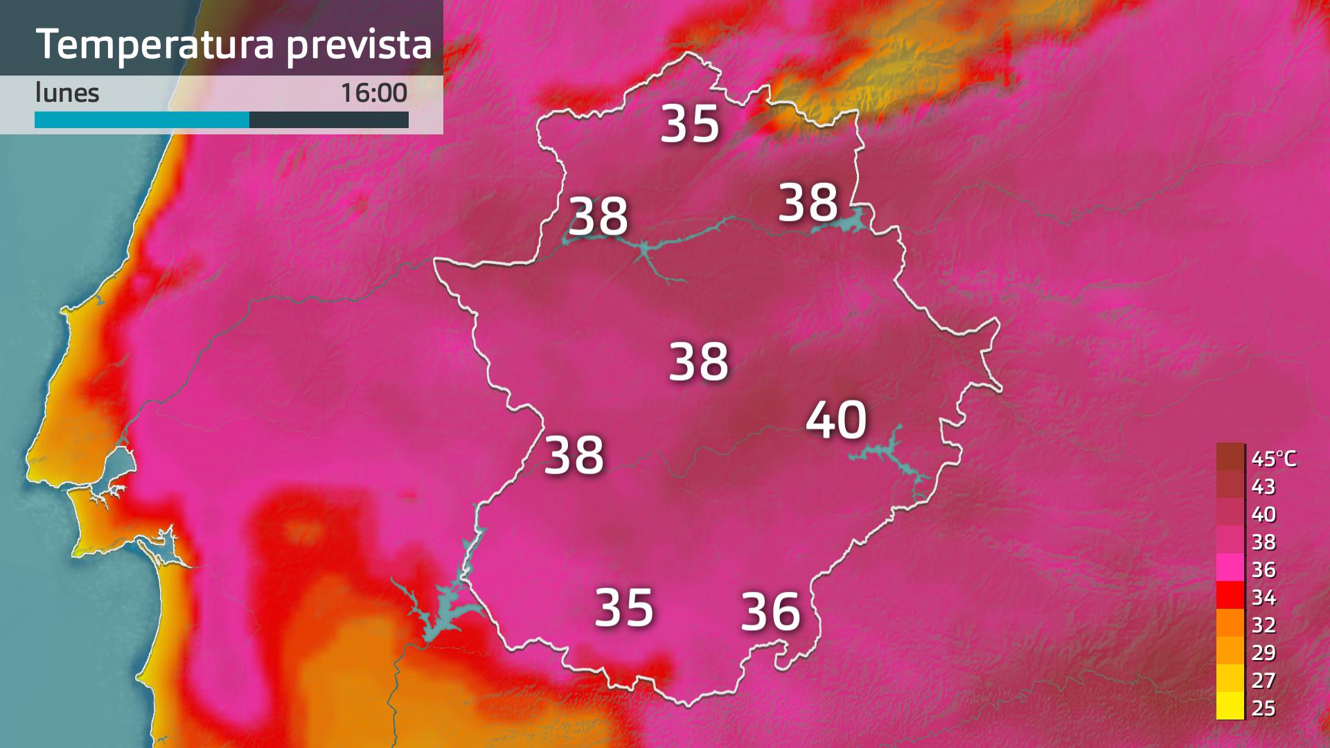 Temperatura máxima prevista